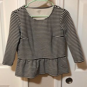 Striped loft shirt in black and white